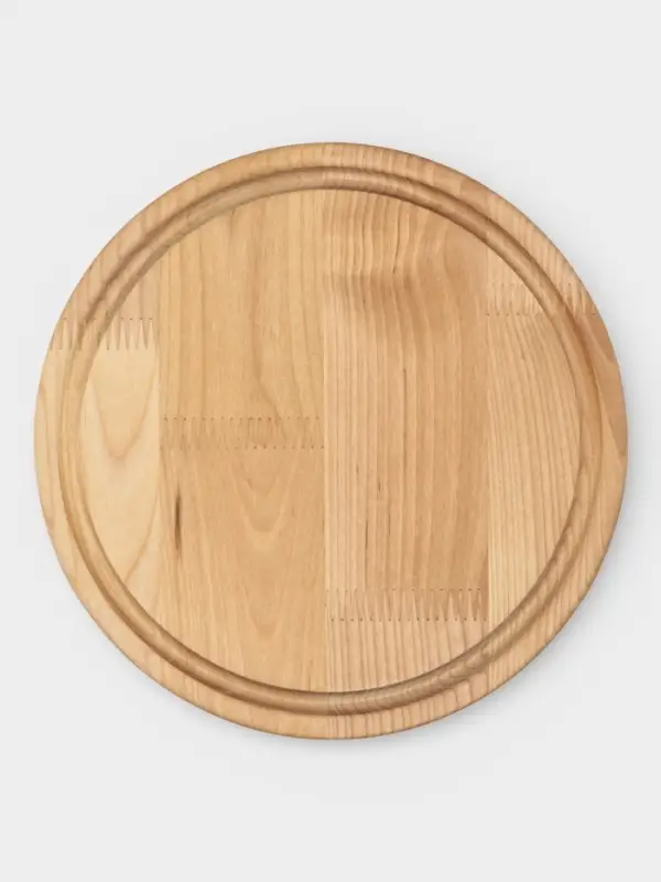 Подарочный набор посуды Adelica &laquo;Бари&raquo;, доска разделочная d=25 см, блюдо для подачи d=24 см, менажница 3 секции d=20 см, подставка, дерево берёза