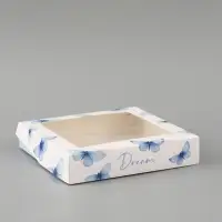 Коробка подарочная с окном &laquo;Мечты&raquo;, 20&times;20&times;4 см, самосборная