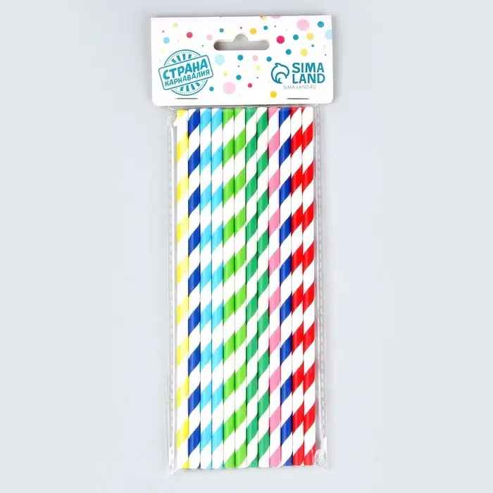 Трубочки для коктейля «Спираль», набор 12 шт., цвет МИКС Трубочки для коктейля «Спираль», набор 12 шт., цвет МИКС