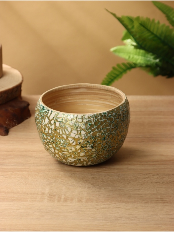 Ваза 15х15х10,5 см, бамбук