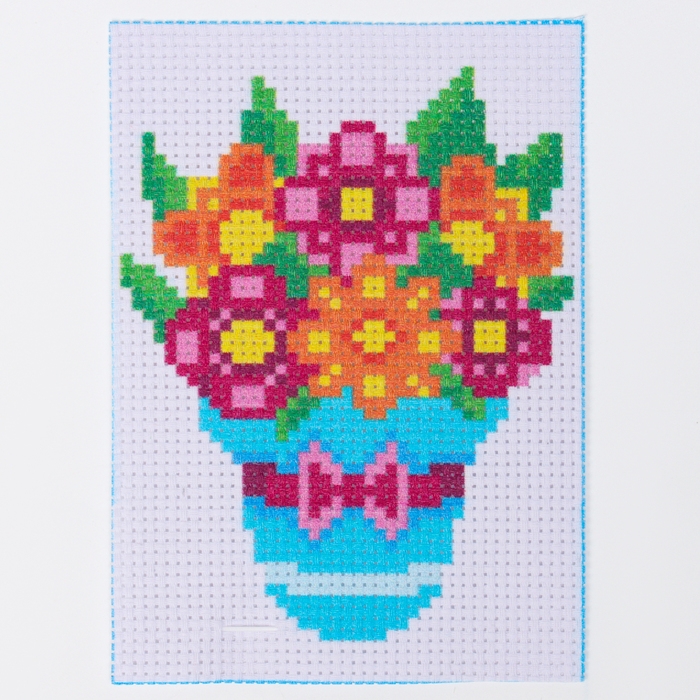 Вышивка крестиком «Букет в подарок», набор для творчестваа, 14 х 10 см Вышивка крестиком «Букет в подарок», набор для творчестваа, 14 х 10 см