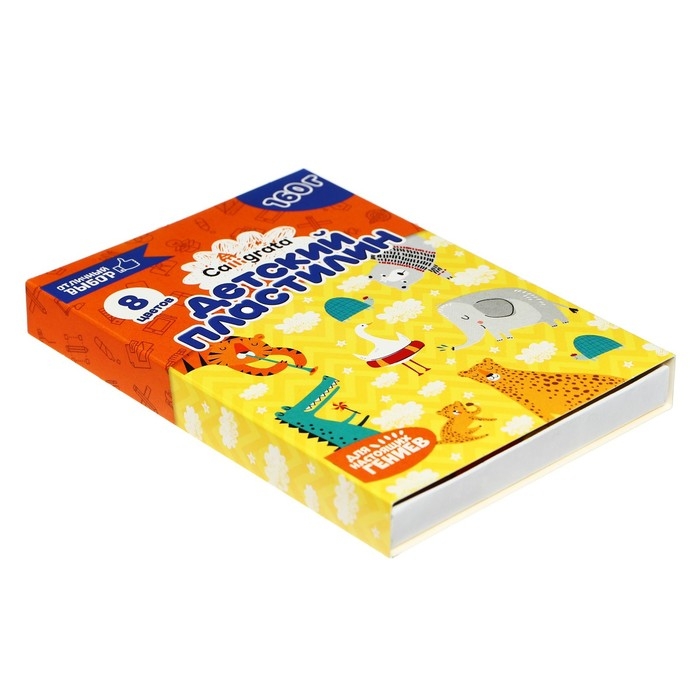 Пластилин Calligrata, 8 цветов, 160 г Пластилин Calligrata, 8 цветов, 160 г