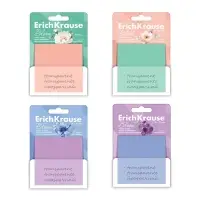 Блок с липким краем пластиковый 75&times;75 мм, ErichKrause Pastel Bloom, 50 листов, микс