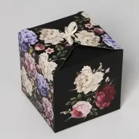 Коробка подарочная складная, упаковка, Present, 12×12×12 см