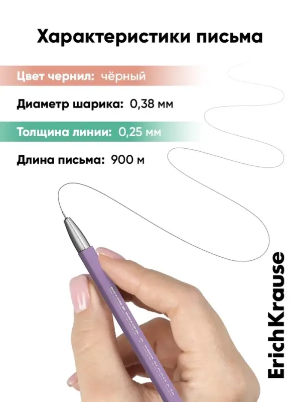 Ручка гелевая ErichKrause. G-Reed Stick Pastel Bloom, чёрный стержень, узел 0.38 мм