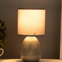 Лампа настольная RISALUX &laquo;Ретушь&raquo;, Е14, 40 Вт, серая, 12&times;12&times;24 см