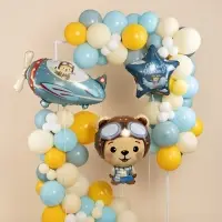 Воздушный шар фольгированный 30" &laquo;Медведь пилот&raquo;