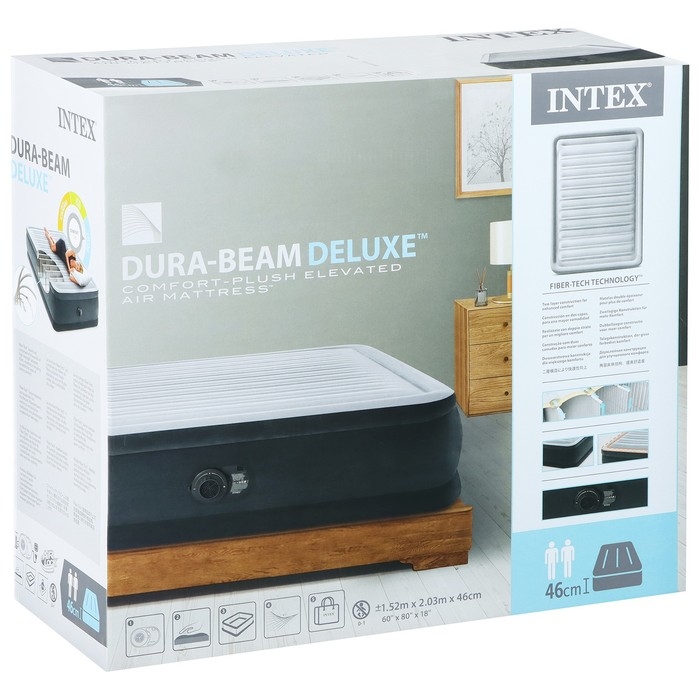 Кровать надувная QUEEN COMFORT-PLUSH AIRBED, 152 х 203 х 46 см, 64414ND Кровать надувная QUEEN COMFORT-PLUSH AIRBED, 152 х 203 х 46 см, 64414ND