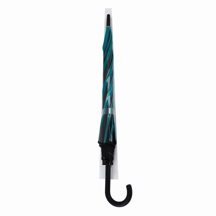 Зонт - трость полуавтоматический «Полосы», 8 спиц, R = 54/60 см, D = 120 см, цвет серый/зелёный Зонт - трость полуавтоматический «Полосы», 8 спиц, R = 54/60 см, D = 120 см, цвет серый/зелёный