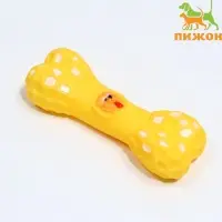 Игрушка для собак &laquo;Кость с портретом&raquo;, 15 см, пищащая, жёлтая