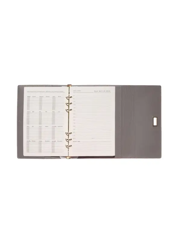 Органайзер на кольцах, А5, с клапаном, 80л, линия, к/зам, с ручкой, Коричневый Органайзер на кольцах, А5, с клапаном, 80л, линия, к/зам, с ручкой, Коричневый