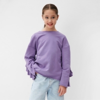 Свитшот для девочки MINAKU: Casual Collection KIDS, цвет сиреневый, рост 152 см