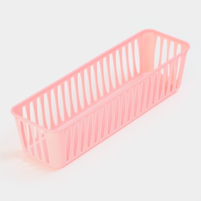 Корзина для хранения Доляна «Вертикаль», пластик, 25×7×6 см, цвет МИКС Корзина для хранения Доляна «Вертикаль», пластик, 25×7×6 см, цвет МИКС