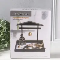 Сад Дзен "Будда у гонга" песок+камни+аромапалочки+свеча 16х22х19 см