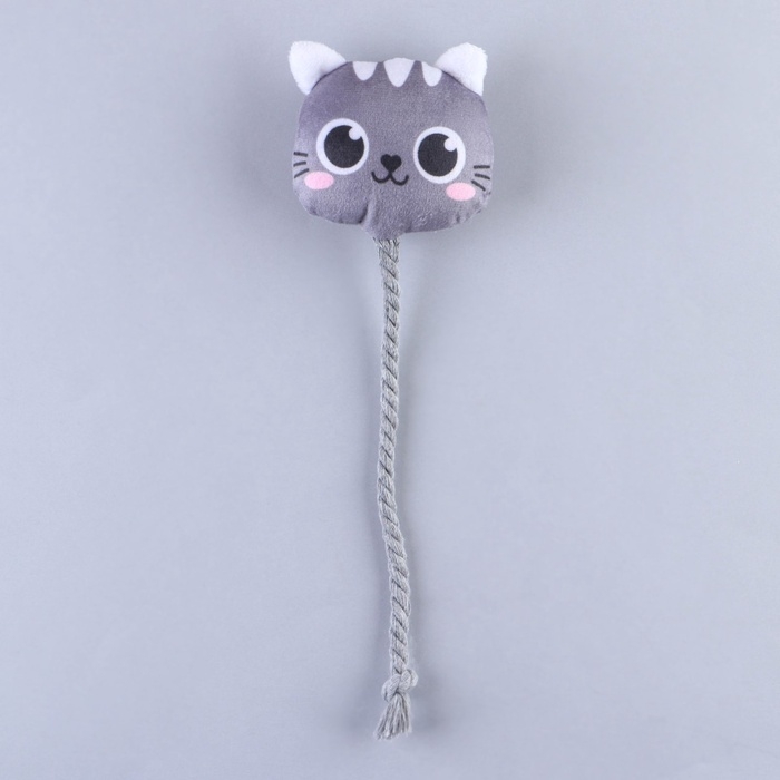 Игрушка для собак «Котик», с канатом Игрушка для собак «Котик», с канатом