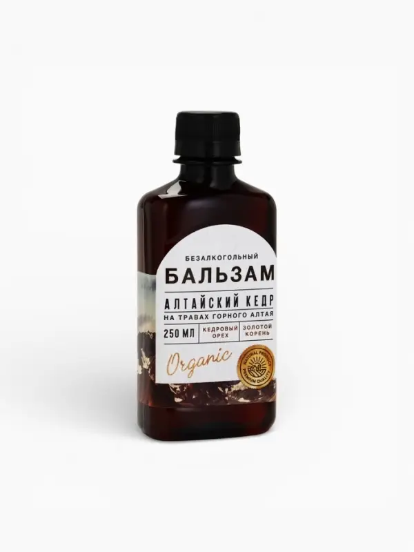 Бальзам безалкогольный на травах &laquo;Витаминный&raquo;: маралий корень, бадан, в пластиковой бутылке, 250 мл