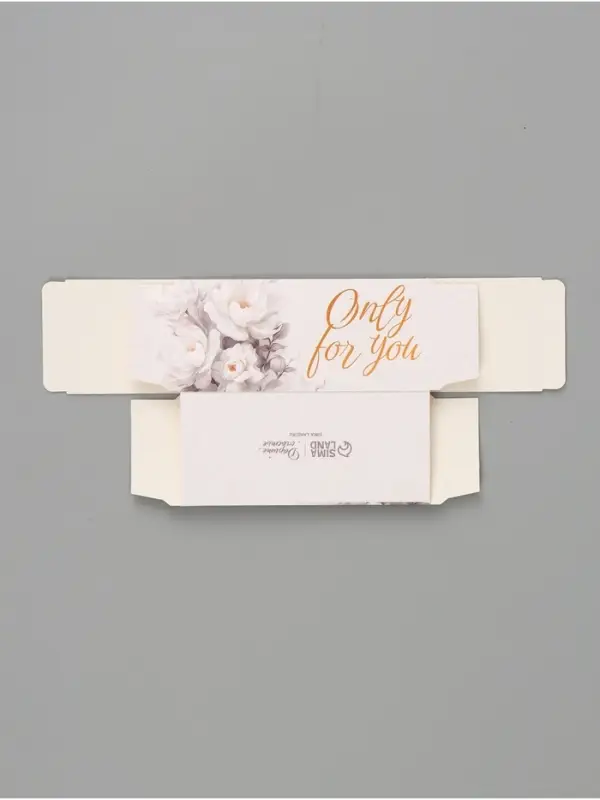 Коробка подарочная с окном Only for you, 12&times;5.5&times;5.5 см, самосборная
