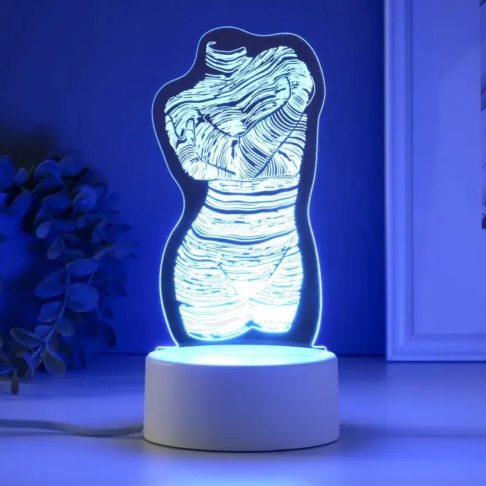 Светильник 3D RISALUX &laquo;Венера&raquo;, LED-ночник, RGB, от сети