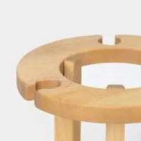 Менажница Adelica, 3-х ярусная с подставкой для вина, d=30&times;1.8 см, d=26&times;1.8 см, d=20&times;1.8 см, дерево берёза, в подарочной коробке