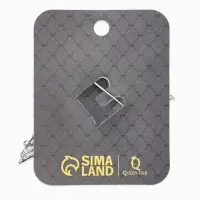 Брошь "Аист в облоках", цвет бело-голубой в серебре