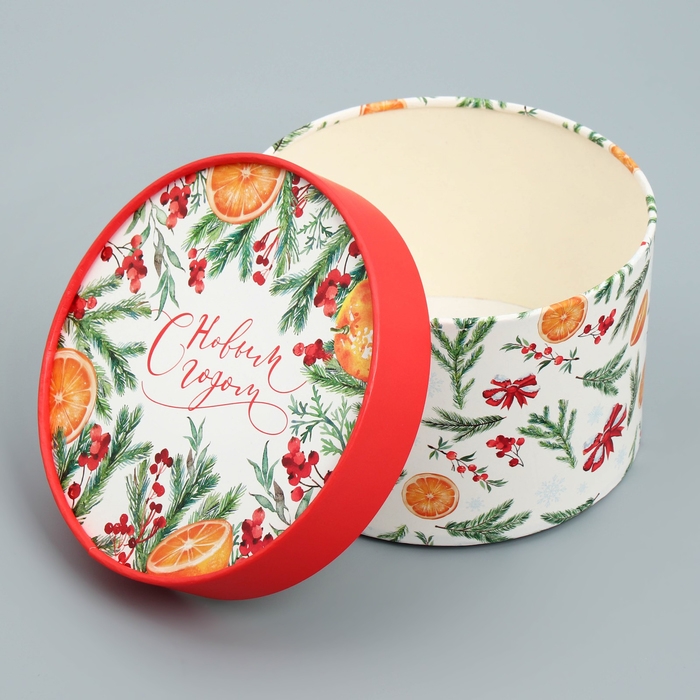 Набор шляпных коробок 3 в 1 «Акварельный», 16 х 10, 14 х 9, 13 х 8.5 см, Новый год Набор шляпных коробок 3 в 1 «Акварельный», 16 х 10, 14 х 9, 13 х 8.5 см, Новый год