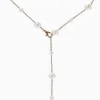 Кулон-трансформер &laquo;Россыпь жемчуга", регул-я застежка, бус №6,8, L=50см, цвет белый в золоте   10969