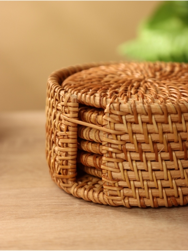 Подставка под горячее 10 см, ротанг (набор 6 шт) Подставка под горячее 10 см, ротанг (набор 6 шт)