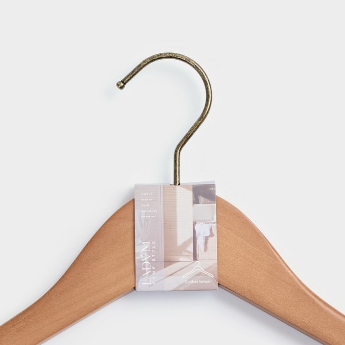 Плечики - вешалка для одежды LaDо́m Retro, 44,5×2,8×25,5 см, широкие плечики Плечики - вешалка для одежды LaDо́m Retro, 44,5×2,8×25,5 см, широкие плечики