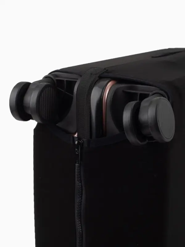 Чехол на чемодан на колёсах, 20" (S), однотонный, чёрный