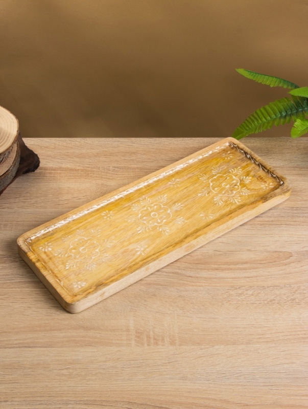 Блюдо прямоугольное Блюдо прямоугольное "Пряник" дерево манго 41х15 см