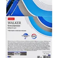 Ручка шариковая автоматическая, Hatber. Walker Classic, синяя 0.7 мм, 36 шт. в дисплее, МИКС