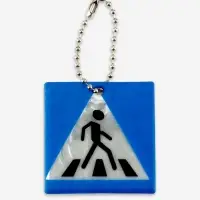 Светоотражающий элемент &laquo;Пешеходный переход&raquo;, двусторонний, 4.8&times;4.8 см, синий