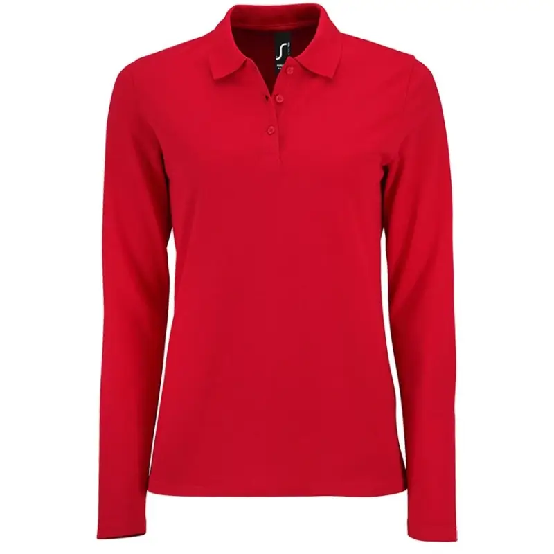 Рубашка поло женская с длинным рукавом Perfect LSL Women красная, размер S Рубашка поло женская с длинным рукавом Perfect LSL Women красная, размер S