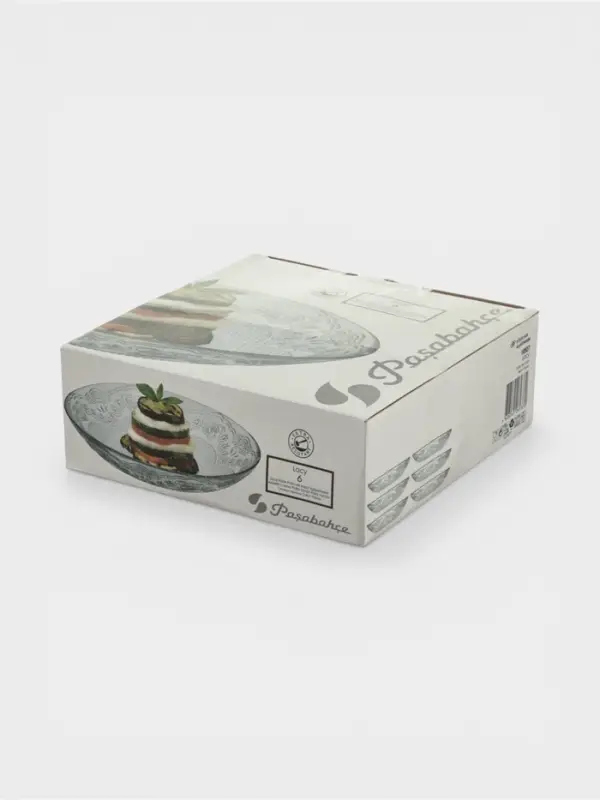 Набор тарелок Paşabah&ccedil;e &laquo;Лейси&raquo;, 215 мл, 6 шт., стекло, прозрачный