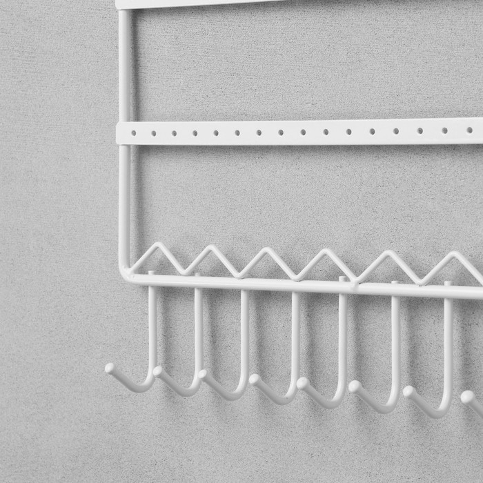 Органайзер для украшений «Вешалка», 28×6,7×36 см, цвет белый Органайзер для украшений «Вешалка», 28×6,7×36 см, цвет белый