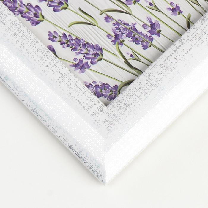 Фоторамка пластик 13х18 см Фоторамка пластик 13х18 см "Серебряная патина на белом" 21х16 см