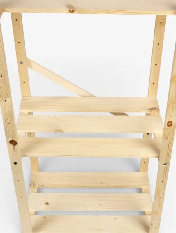 Стеллаж деревянный 3 полок 79 х 40 х 28 см, с регулируемыми полками