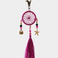 Брелок ловец снов, 17 см, фиолетовый Брелок ловец снов, 17 см, фиолетовый