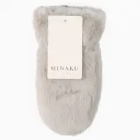 Варежки подросковые MINAKU, пушистые, 20 см цв.серый