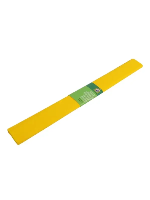 Бумага крепированная 50&times;200 см, в рулоне, 32 г/м&sup2;, жёлтая