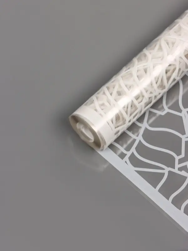 Пленка прозрачная с рисунком «Листья кайма» 0.7×8.2±5%м