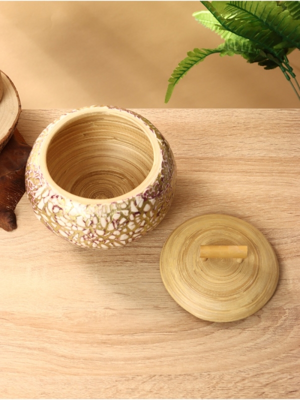 Банка для сыпучих продуктов 16х16х12 см, бамбук