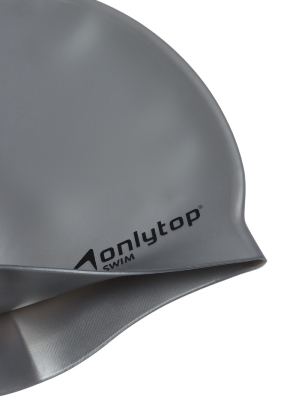Шапочка для плавания силиконовая 49 гр, цвет серый Шапочка для плавания силиконовая 49 гр, цвет серый