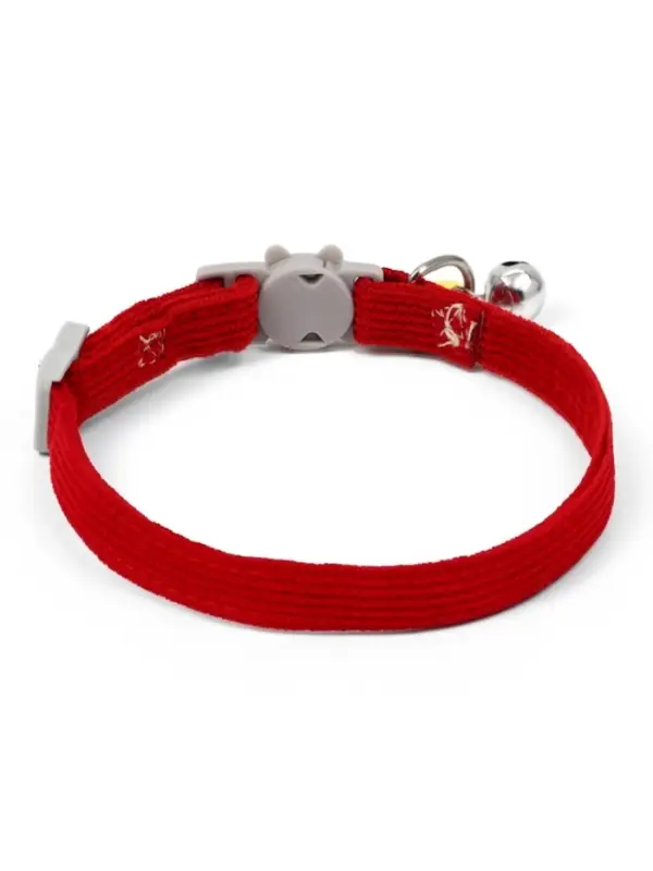 Набор ошейников для кошек &laquo;Пижон&raquo;, 30&times;1 см, серый, красный