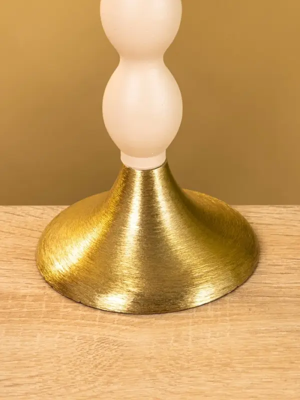 Подсвечник на 1 свечу "Бежевый" 10,5х10,5х30 см