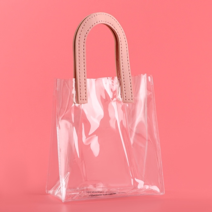 Пакет подарочный из ПВХ, розовый, 17 х 15 х 8 см Пакет подарочный из ПВХ, розовый, 17 х 15 х 8 см