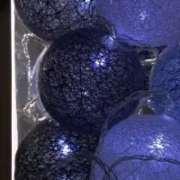 Гирлянда &laquo;Нить&raquo; 5 м с насадками &laquo;Клубки кофейные&raquo;, IP20, прозрачная нить, 20 LED, свечение белое, 220 В