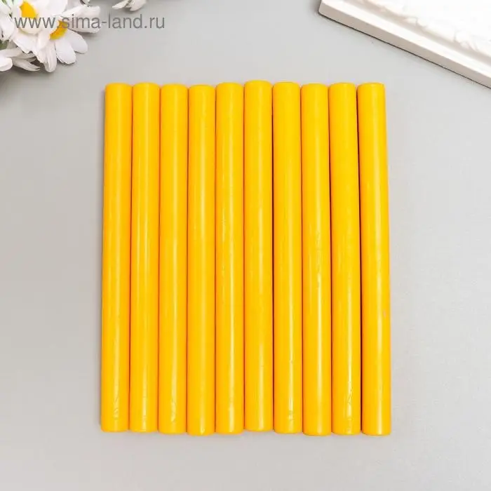 Сургуч для печати стержень  Сургуч для печати стержень "Ярко-жёлтый подсолнух" 13,2х1,1 см