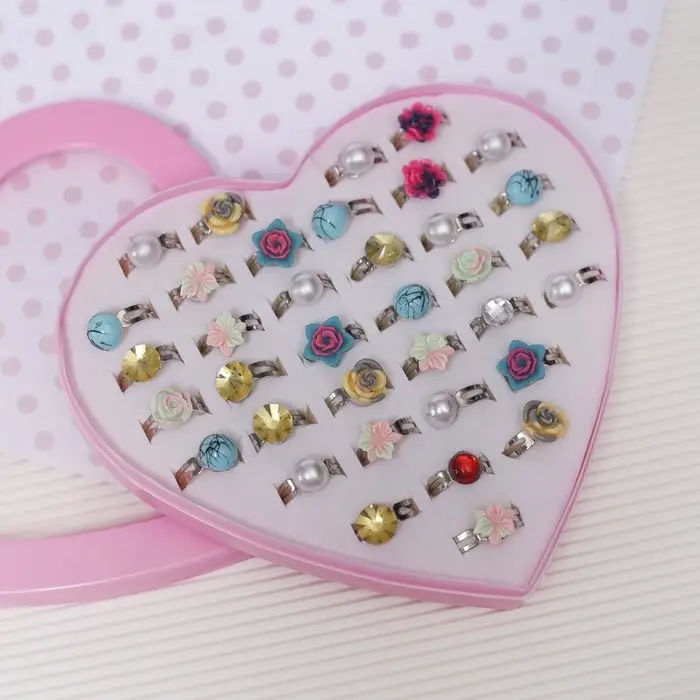 Кольцо детские «Ассорти» лилии, форма МИКС, цвет МИКС Кольцо детские «Ассорти» лилии, форма МИКС, цвет МИКС