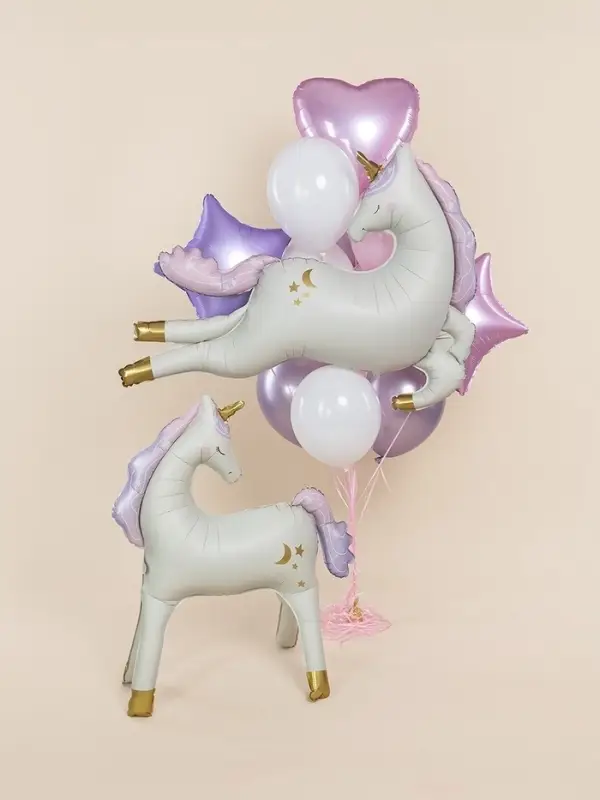 Воздушный шар фольгированный 38 Воздушный шар фольгированный 38" «Единорог», под воздух, матовый